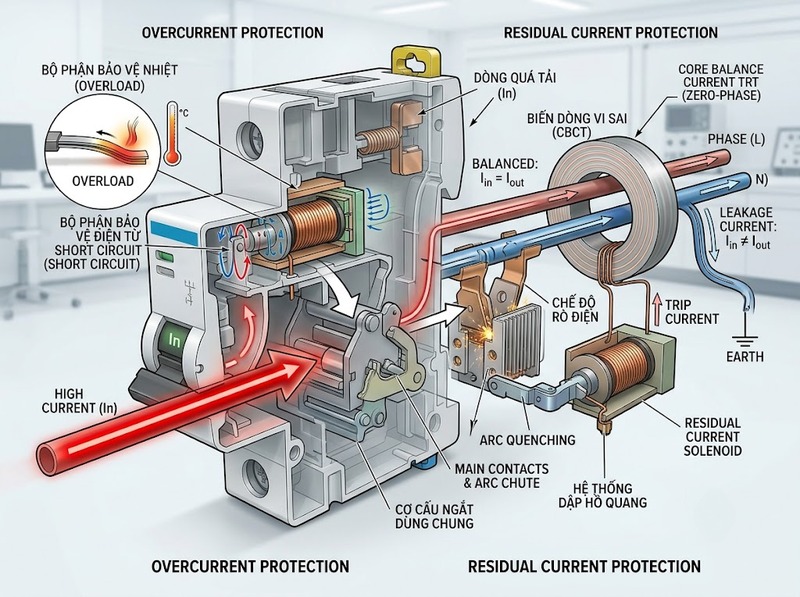 Vì sao RCBO thường xuyên bị nhảy?